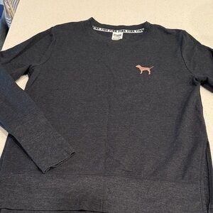 PINK Victoria's Secret Charcoal Crewneck Sweater